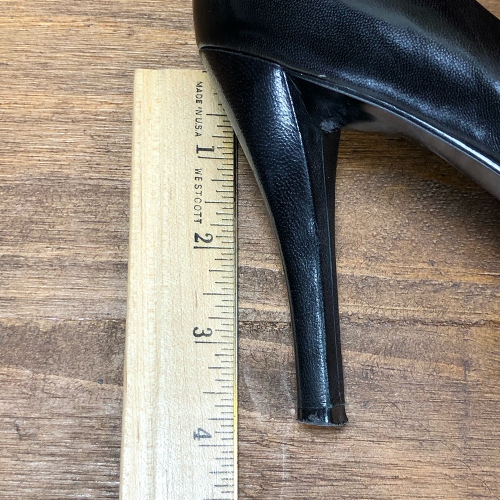 Nine West Black Leather Pointed Stiletto Heels - Picture 8 of 8